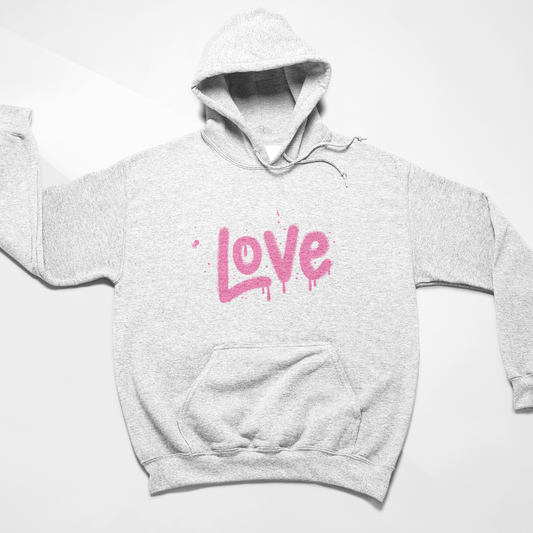 Splattered Paint Love Hoodie